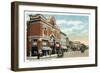 Bridgeport, Connecticut - East Main Street View of the American Theatre-Lantern Press-Framed Art Print