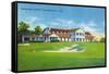 Bridgeport, Connecticut - Exterior View of the Brooklawn Country Club-Lantern Press-Framed Stretched Canvas