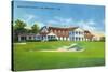 Bridgeport, Connecticut - Exterior View of the Brooklawn Country Club-Lantern Press-Stretched Canvas