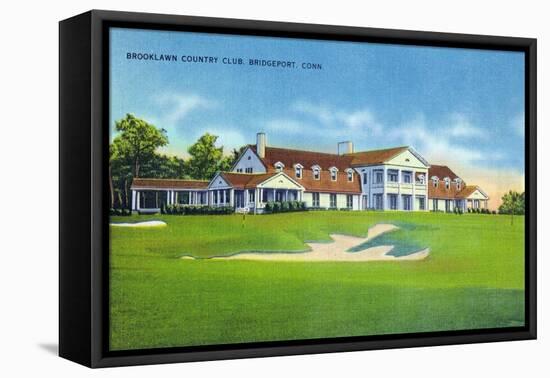 Bridgeport, Connecticut - Exterior View of the Brooklawn Country Club-Lantern Press-Framed Stretched Canvas