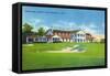 Bridgeport, Connecticut - Exterior View of the Brooklawn Country Club-Lantern Press-Framed Stretched Canvas