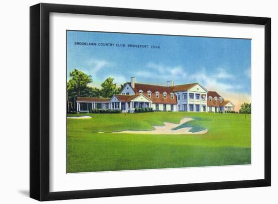 Bridgeport, Connecticut - Exterior View of the Brooklawn Country Club-Lantern Press-Framed Art Print