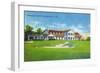 Bridgeport, Connecticut - Exterior View of the Brooklawn Country Club-Lantern Press-Framed Art Print
