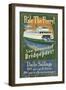 Bridgeport, Connecticut - Ferry Ride Vintage Sign-Lantern Press-Framed Art Print