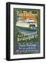 Bridgeport, Connecticut - Ferry Ride Vintage Sign-Lantern Press-Framed Art Print