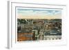 Bridgeport, Connecticut - Northern Aerial View of Main Street-Lantern Press-Framed Art Print