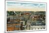 Bridgeport, Connecticut - Northern Aerial View of Main Street-Lantern Press-Mounted Art Print