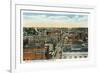 Bridgeport, Connecticut - Northern Aerial View of Main Street-Lantern Press-Framed Art Print