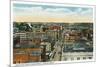 Bridgeport, Connecticut - Northern Aerial View of Main Street-Lantern Press-Mounted Premium Giclee Print