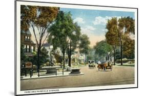 Bridgeport, Connecticut - View of Park and Fairfield Avenues-Lantern Press-Mounted Art Print