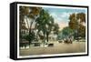 Bridgeport, Connecticut - View of Park and Fairfield Avenues-Lantern Press-Framed Stretched Canvas