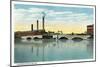 Bridgeport, Connecticut - Waterfront View of the Congress Street Bridge-Lantern Press-Mounted Art Print