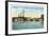 Bridgeport, Connecticut - Waterfront View of the Congress Street Bridge-Lantern Press-Framed Art Print