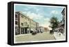 Bridgeport, Connecticut - Western View of State Street-Lantern Press-Framed Stretched Canvas