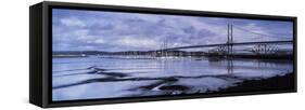 Bridges across a River, Firth of Forth Road Bridge, Firth of Forth Rail Bridge, Firth of Forth, ...-null-Framed Stretched Canvas