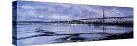 Bridges across a River, Firth of Forth Road Bridge, Firth of Forth Rail Bridge, Firth of Forth, ...-null-Stretched Canvas