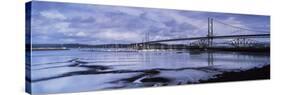 Bridges across a River, Firth of Forth Road Bridge, Firth of Forth Rail Bridge, Firth of Forth, ...-null-Stretched Canvas