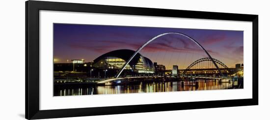 Bridges across a River, Tyne River, Newcastle-Upon-Tyne, Tyne and Wear, England-null-Framed Photographic Print