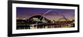 Bridges across a River, Tyne River, Newcastle-Upon-Tyne, Tyne and Wear, England-null-Framed Photographic Print