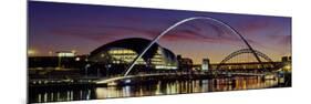 Bridges across a River, Tyne River, Newcastle-Upon-Tyne, Tyne and Wear, England-null-Mounted Photographic Print