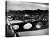 Bridges across the Arno River at Night-Alfred Eisenstaedt-Stretched Canvas