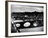 Bridges across the Arno River at Night-Alfred Eisenstaedt-Framed Photographic Print