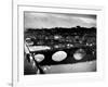 Bridges across the Arno River at Night-Alfred Eisenstaedt-Framed Photographic Print