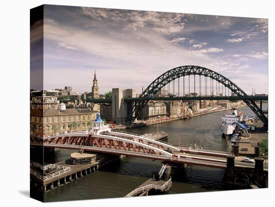 Bridges Across the River Tyne, Newcastle-Upon-Tyne, Tyne and Wear, England, United Kingdom-Michael Busselle-Stretched Canvas