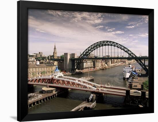 Bridges Across the River Tyne, Newcastle-Upon-Tyne, Tyne and Wear, England, United Kingdom-Michael Busselle-Framed Photographic Print