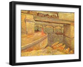 Bridges at Asnières, 1887-Vincent van Gogh-Framed Giclee Print