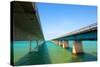 Bridges Going to Infinity. Seven Mile Bridge in Key West Florida-Fotomak-Stretched Canvas