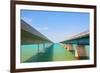 Bridges Going to Infinity. Seven Mile Bridge in Key West Florida-Fotomak-Framed Photographic Print