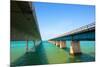 Bridges Going to Infinity. Seven Mile Bridge in Key West Florida-Fotomak-Mounted Photographic Print