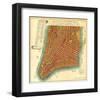 Bridges Map of New York 1807-Isaac Riley-Framed Art Print