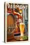 Bridges of Vermont - the Art of Beer-Lantern Press-Stretched Canvas