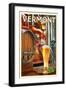 Bridges of Vermont - the Art of Beer-Lantern Press-Framed Art Print