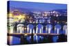 Bridges on the Vltava River, UNESCO World Heritage Site, Prague, Czech Republic, Europe-Christian Kober-Stretched Canvas