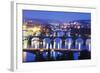 Bridges on the Vltava River, UNESCO World Heritage Site, Prague, Czech Republic, Europe-Christian Kober-Framed Photographic Print