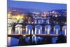 Bridges on the Vltava River, UNESCO World Heritage Site, Prague, Czech Republic, Europe-Christian Kober-Mounted Photographic Print