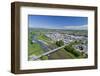 Bridges over Mataura River, Gore, Southland, South Island, New Zealand - drone aerial-David Wall-Framed Photographic Print