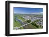 Bridges over Mataura River, Gore, Southland, South Island, New Zealand - drone aerial-David Wall-Framed Photographic Print