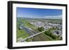 Bridges over Mataura River, Gore, Southland, South Island, New Zealand - drone aerial-David Wall-Framed Photographic Print