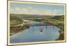 Bridges over Ohio River, Steubenville, Ohio-null-Mounted Art Print