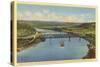 Bridges over Ohio River, Steubenville, Ohio-null-Stretched Canvas