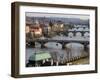 Bridges over the River Vltava, Old Town, Prague, Czech Republic, Europe-Hans Peter Merten-Framed Photographic Print