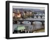 Bridges over the River Vltava, Old Town, Prague, Czech Republic, Europe-Hans Peter Merten-Framed Photographic Print