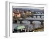 Bridges over the River Vltava, Old Town, Prague, Czech Republic, Europe-Hans Peter Merten-Framed Photographic Print