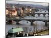 Bridges over the River Vltava, Old Town, Prague, Czech Republic, Europe-Hans Peter Merten-Mounted Photographic Print
