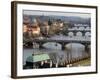 Bridges over the River Vltava, Old Town, Prague, Czech Republic, Europe-Hans Peter Merten-Framed Photographic Print