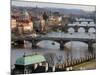 Bridges over the River Vltava, Old Town, Prague, Czech Republic, Europe-Hans Peter Merten-Mounted Photographic Print